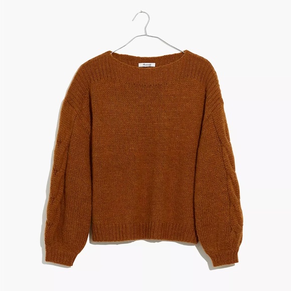 Madewell Cable Sleeve Boatneck Sweater - Picture 4 of 8